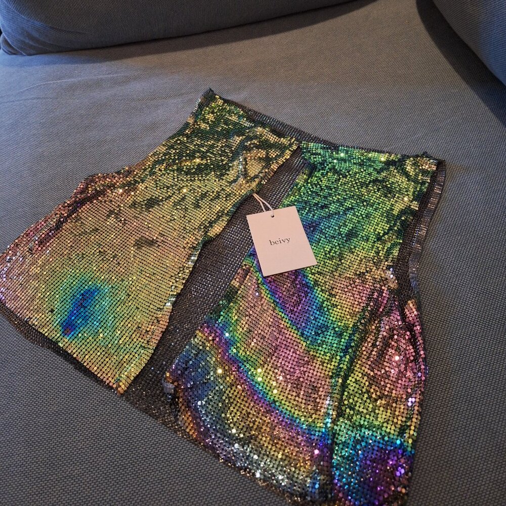 Rainbow chain mail tank vest